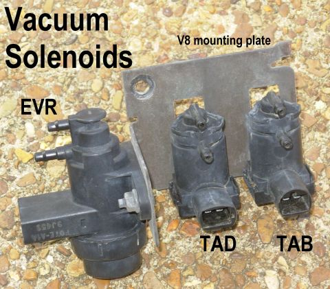 1983 Ford Bronco - Vacuum Solenoids for all EFIs IF THE IMAGE IS TOO SMALL, click it. Note that the only difference between the secondary air solenoids is the…
