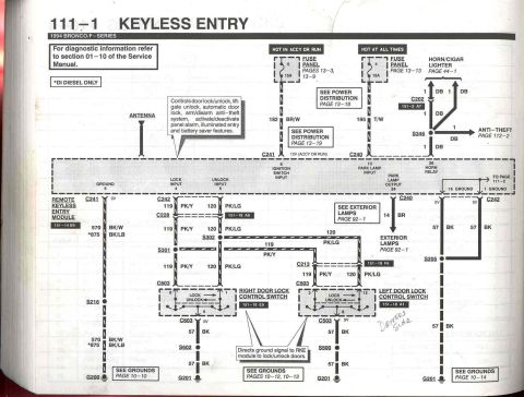 1996 Ford Bronco - Keyless Entry -1
