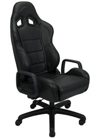 2000 Jeep TJ - This is a black racing style office chair with a logo and website at the bottom.