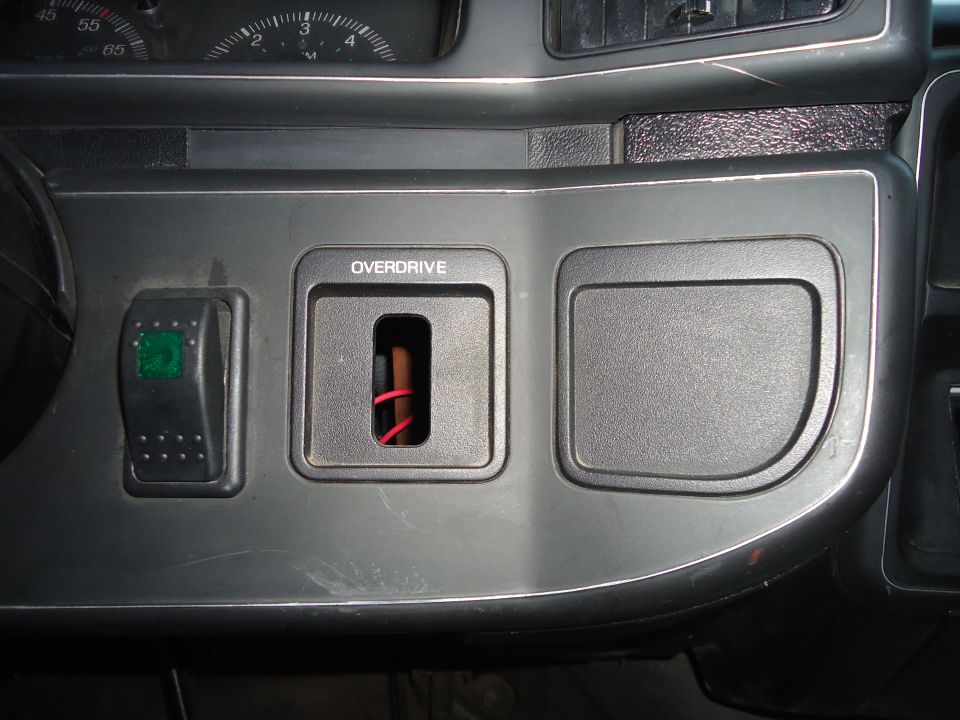 1987 Ford F-150 interior dashboard overdrive switch
