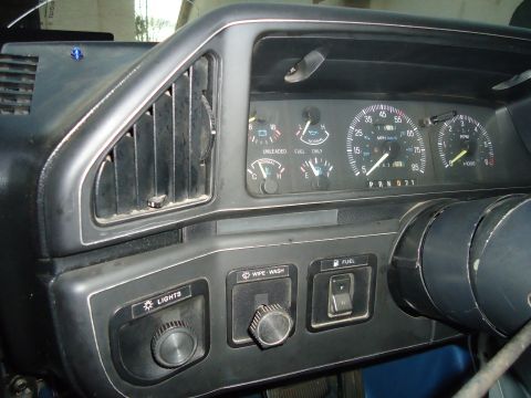 1987 Ford F-150 - Interior view of a 1987 Ford F-150 dashboard, showing gauges and controls.