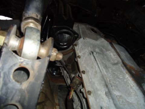 1987 Ford F-150 - Underside view of vehicle components, focusing on exhaust and suspension.
