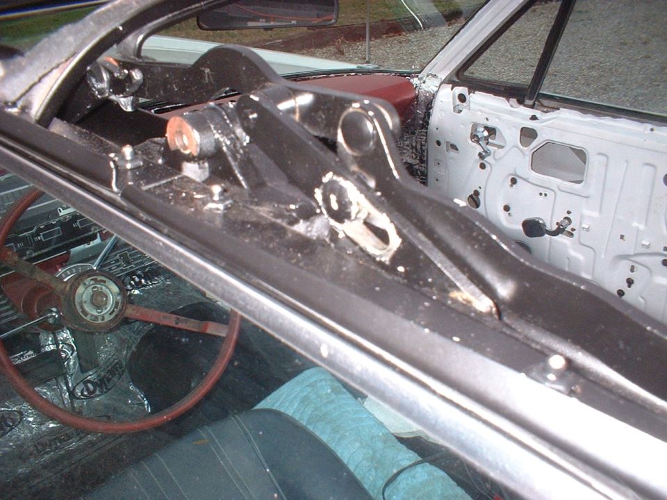 1967 Ford Galaxie convertible top mechanism and interior door panel