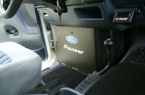 1993 Ford Bronco - Is made using a 5mm (0.20" inch) steel plate with heavy hinges attached to car's floor and heavy-duty lock. Meter at the right upper corner…