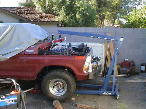 1979 Ford Bronco - This engine leveler is great! I'll never do this again without one I got the dowels in less than 5 minutes by my self!