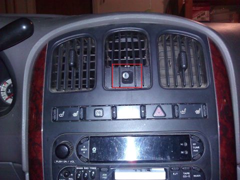 1992 Ford F-150 - Interior view of a car's dashboard, air vents and audio controls.