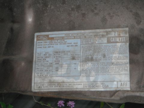 1979 Ford Bronco - Vehicle emission control information sticker for a 1979 model year vehicle.