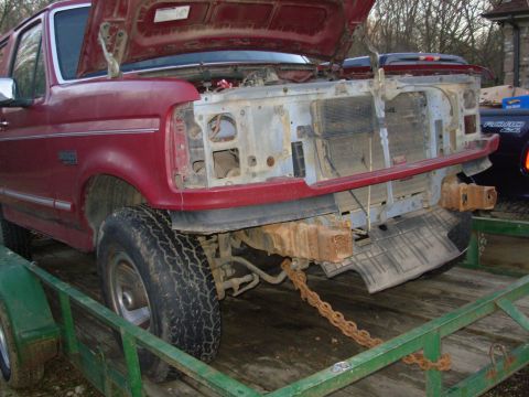 1983 Ford Bronco - I made some progress today - I might be ready to pull the engine this week, weather permitting. And I also have to get my engine hoist back.