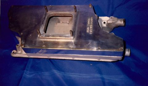 1973 Ford Mustang - This is an aluminum intake manifold with 'PRO-FLO ENGINEERING' visible on its side.