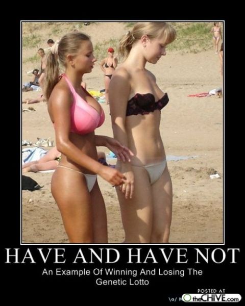 1994 Ford Bronco - Demotivational poster with two women on a beach and text about winning and losing.