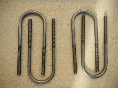 1997 Ford Ranger - U-bolts for vehicle suspension are shown, with one set larger than the other.