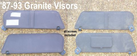 1983 Ford Bronco - Granite ('87-93 dark gray) Visors IF THE IMAGE IS TOO SMALL, click it.