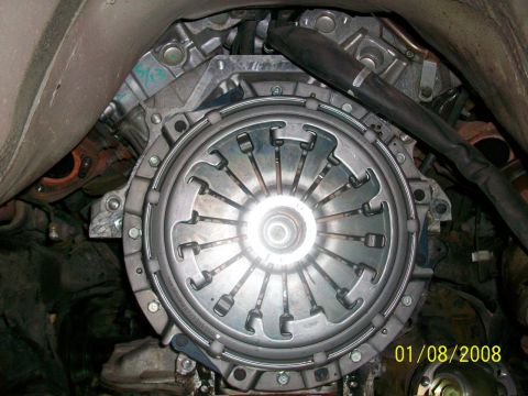 2000 Isuzu Vehicross - Vehicle clutch assembly and transmission housing detail, photographed on January 8, 2008.