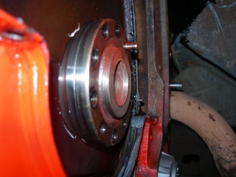 1984 Ford Bronco - Detail of mechanical parts, possibly from a vehicle's drivetrain or machinery's drivetrain.