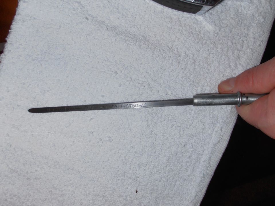 Oil dipstick with part number E9TE-6750-AC