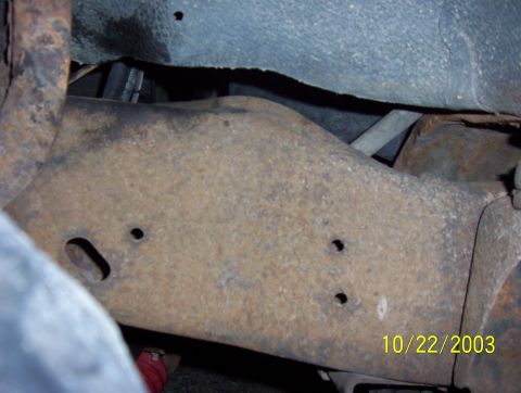 1987 Ford Bronco - front part of frame behind bumper on right side