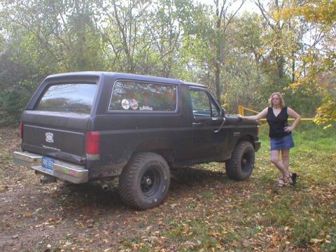 1989 Ford Bronco - Me and Beast. 10/20/03. Beautiful spring day!! 72 degrees.