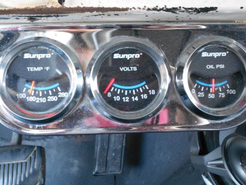 1967 Ford Mustang - 52 psi of oil pressure at idle. motor 170 degrees Note (volt guage not hooked up)
