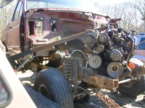 1983 Ford Bronco - I didn't design the crane in the dually for this, but by swapping to a longer boom, it worked perfectly. I would have had to unload the Bro…