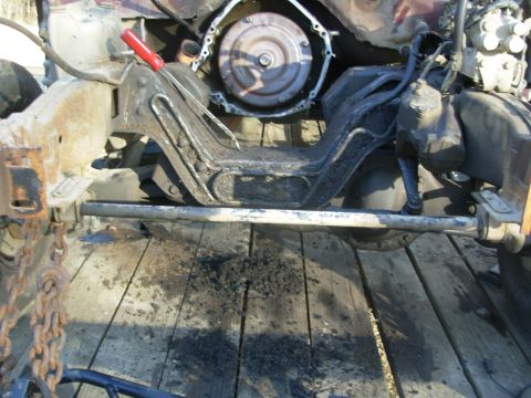 1983 Ford Bronco - I scraped a few pounds of grime off the engine Xmbr before moving the trailer & unloading the Bronco.