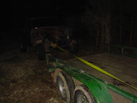 1983 Ford Bronco - Now I can really raise the body & get the trans/t-case out.