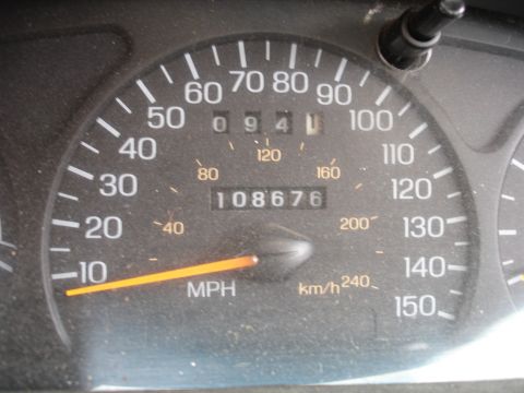 1993 Ford Taurus - Speedometer displays mileage at 108,676 miles and speed up to 150 MPH.