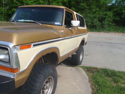 1978 Ford Bronco - This 1978 Ford Bronco is shown in a two-tone gold and cream paint scheme.