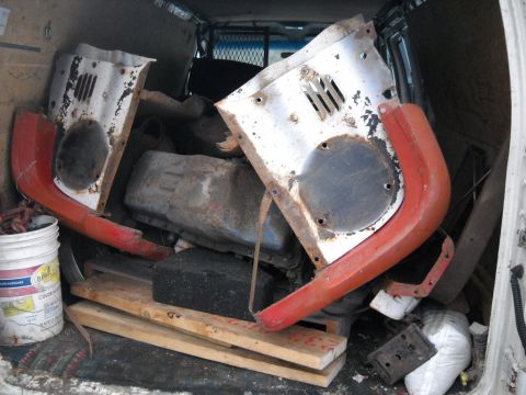 1954 Ford F-100 - 1-14-2012: Well a today I went on a little trip to pick up some more parts. I found a guy that had an almost rust free South Dakota 55 F500…