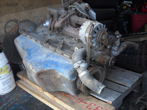 1954 Ford F-100 - 1-15-2012: Pulled some of the stuff out to get some better pictures. The 240, I pulled the fan, spacer and pulley off before I took the pic…
