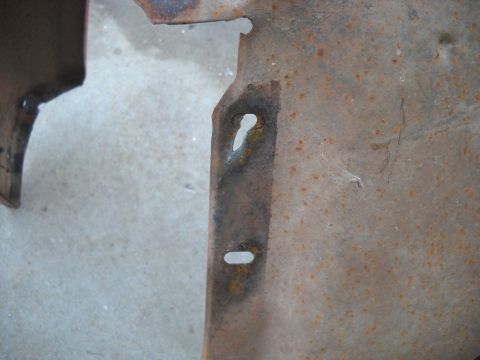 1954 Ford F-100 - 1-15-2012: The inner fenders weren't as lucky. That's going to cut into the cash I can get for them.