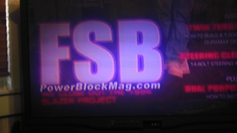 1989 Ford Bronco - The screen displays the FSB logo and website, along with text about a Blazer project.
