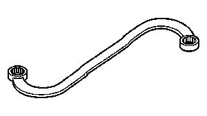 1990 Ford Bronco - This S-shaped wrench is designed for accessing door hinges.