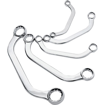 1990 Ford Bronco - A collection of offset wrenches is displayed against a white background.