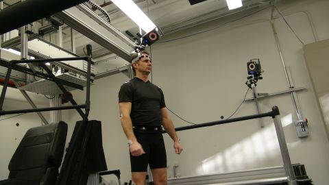 1993 Ford Taurus - A motion capture setup in a laboratory environment with a person being tracked.
