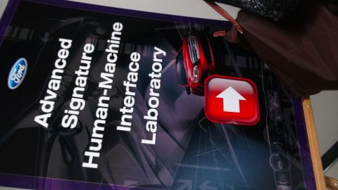 1993 Ford Taurus - Sign for Ford's Advanced Signature Human-Machine Interface Laboratory.