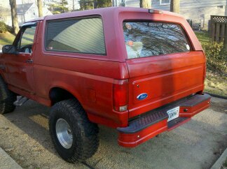 1995 Ford Bronco - painted over rear panel replacements and tailgate repairs