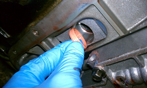 1993 Ford Bronco - Make sure you carefully pull the filter O ring out from the transmission as well. Sometimes it gets stuck up in there. Usually you can pull…