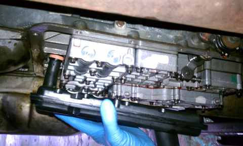1993 Ford Bronco - Put your new filter in. this is the one I bought from napa. It comes with the pan gasket. There seems to be 2 styles of this filter%u2026 o…