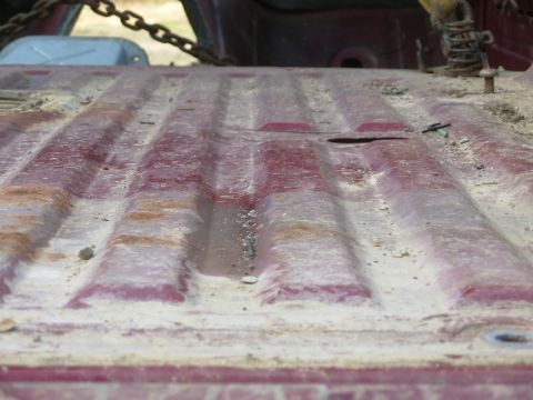 1983 Ford Bronco - This is the only dent I really care to fix.