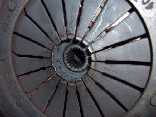 Close-up of clutch disc splines and friction material