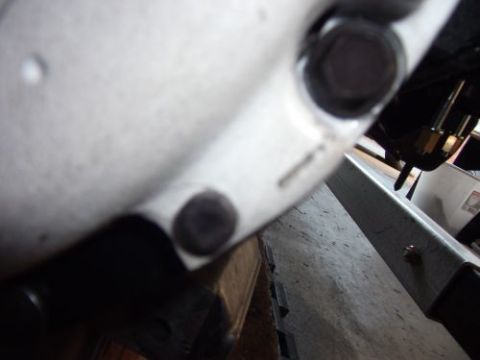 1991 Ford Taurus - A close-up view of an engine component, possibly part of an engine swap.