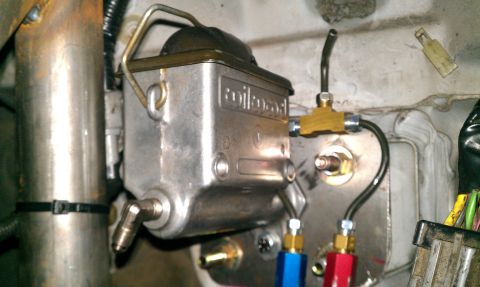 1992 Ford Ranger - This photo shows a close-up of a Wilwood master cylinder, a component of the braking system.