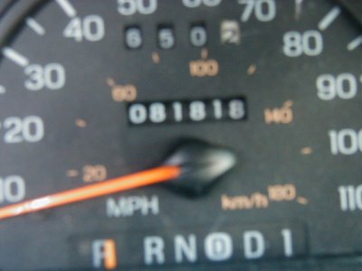 1997 Ford Taurus - The odometer reads 81,816 miles on this vehicle's dashboard.