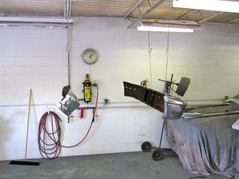 1992 Ford Bronco - bumpers getting setup for paint. wanted to powder coat but buddy says try paint first. they're holding up ok.