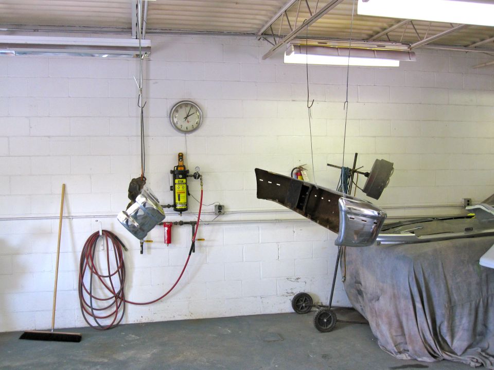 bumpers getting setup for paint. wanted to powder coat but buddy says try paint first. they're holding up ok.