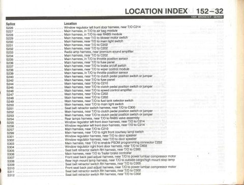 1996 Ford Bronco - Location Index - 32