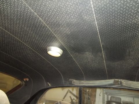 1971 Dodge Dart - Interior view of a car's headliner and dome light.