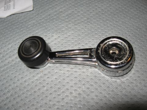 1968 Shelby GT500 - This is a chrome window crank with a black knob, likely an interior car part.