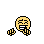 1989 Ford Bronco - A pixelated smiley face with a hand gesture on a green background.