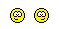 1989 Ford Bronco - This image displays two cartoon smiley faces with a simple design.